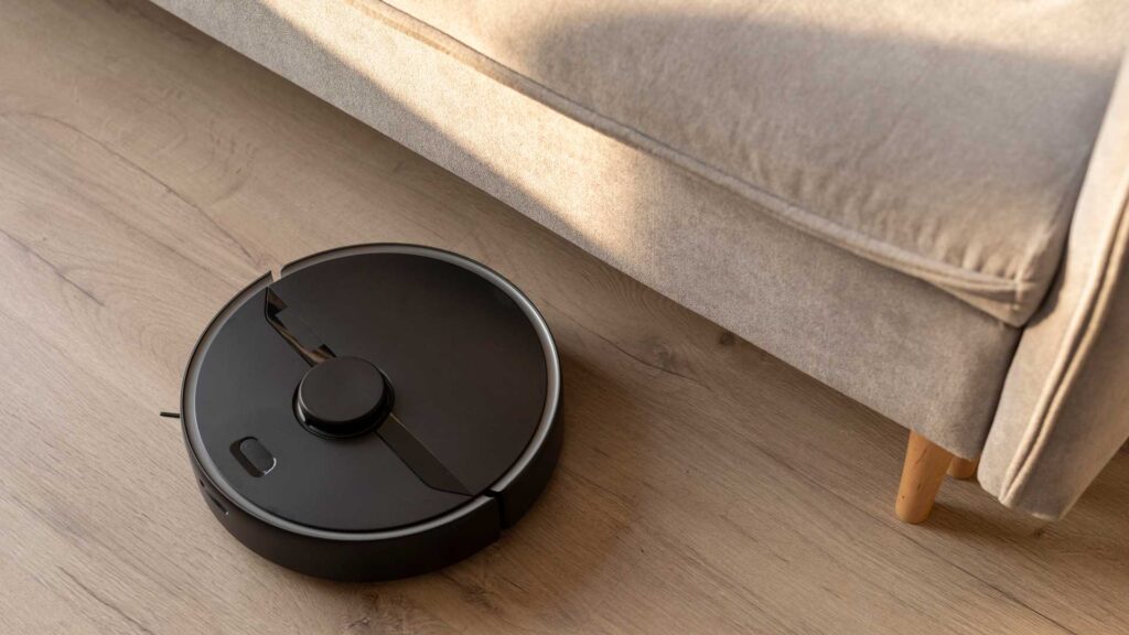 Robot vacuum doing strong Suction its work in the house.